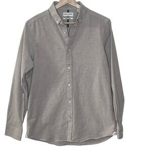 Crosby Howard Men's Tan Stretch‎ Fabric Button Down Long Sleeve Shirt Size M